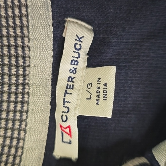 Cutter & Buck Navy Blue Pullover with Embroidered Sleeve, Men's Size L - Picture 5 of 5